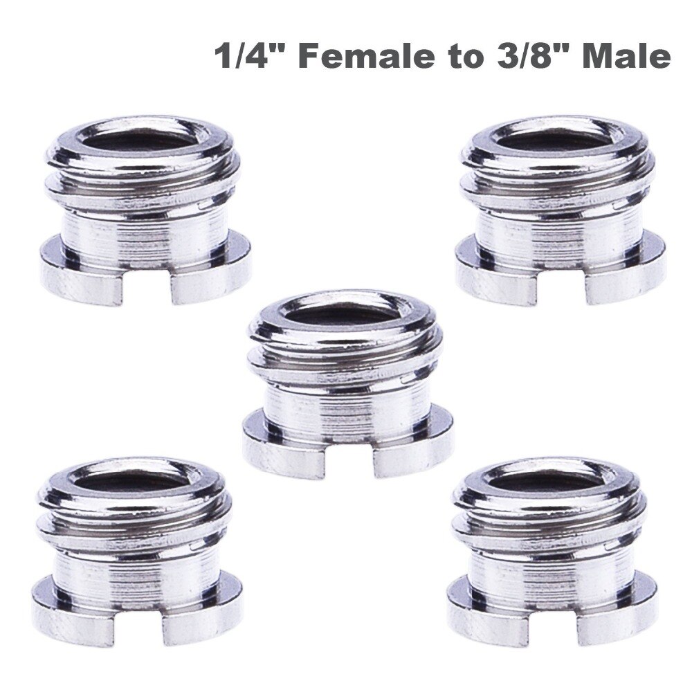 1/4 to 3/8 Screw Adapter Converter Threaded Spigot Screw Mount for Camera Tripod Monopod Ballhead Flash Light Stand Shoulder Rig