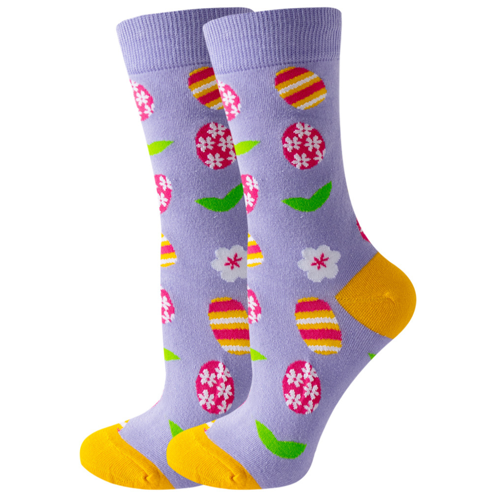 Calcetines bonitos con dibujos de animales y flores para hombre y mujer, calcetines divertidos Kawaii a la , calcetines informales felices Harajuku para otoño e invierno