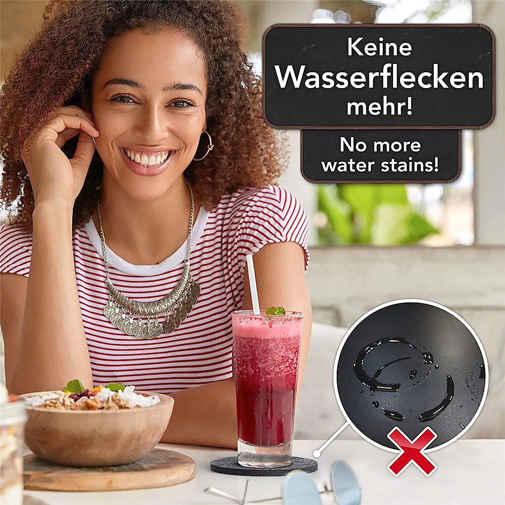 8 stk varmeisoleret kop mat filt husholdnings bordskåner bord rund form dekoration dækkeserviet