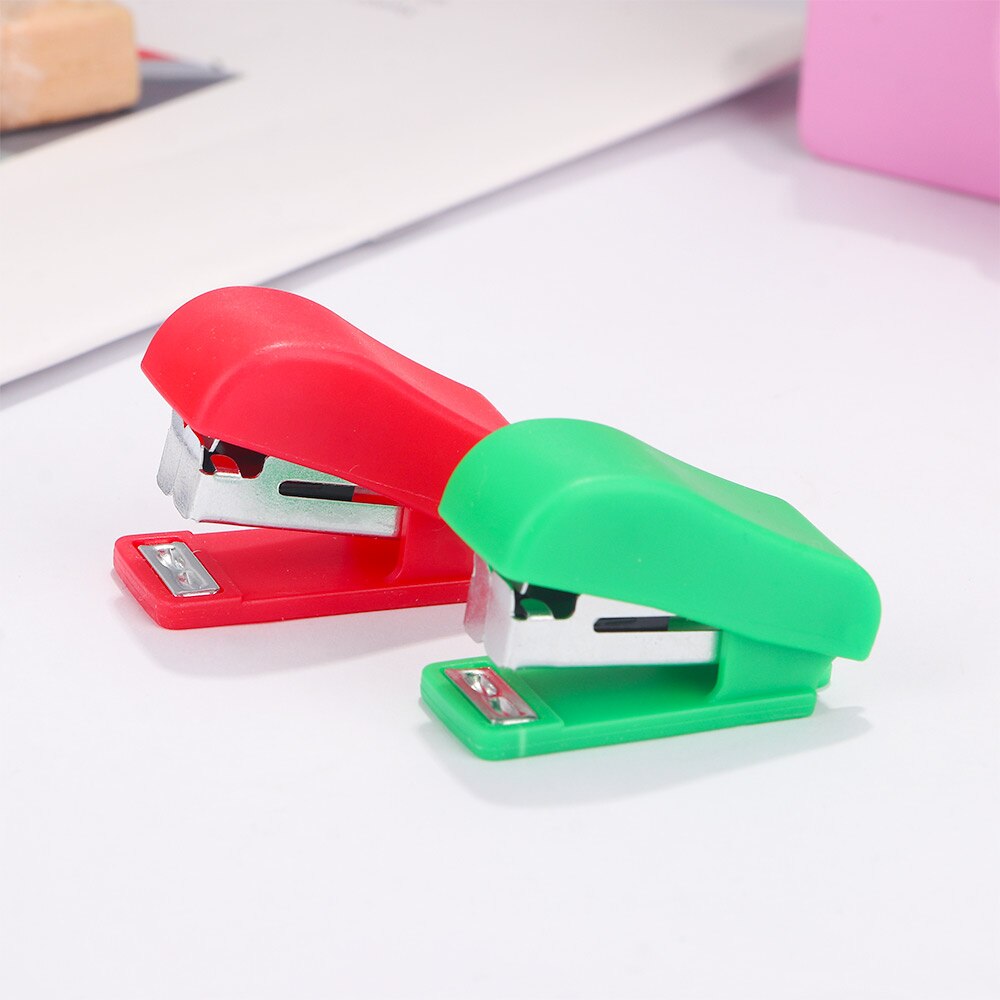 1Pc Portable Mini Stapler Stationery Set Paper Binding Tool Office Accessories School Supplies