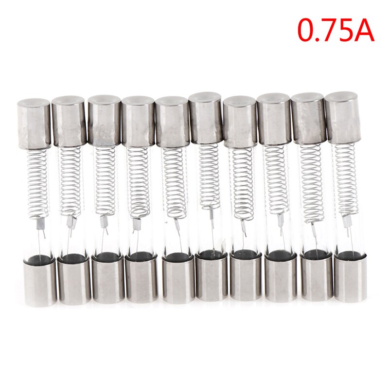 Fusible haute tension 0,65a 0,7a 0,75a 0,8a 0,9a 6x40mm | four à micro-ondes 5KV pratique, 10 pièces: A3