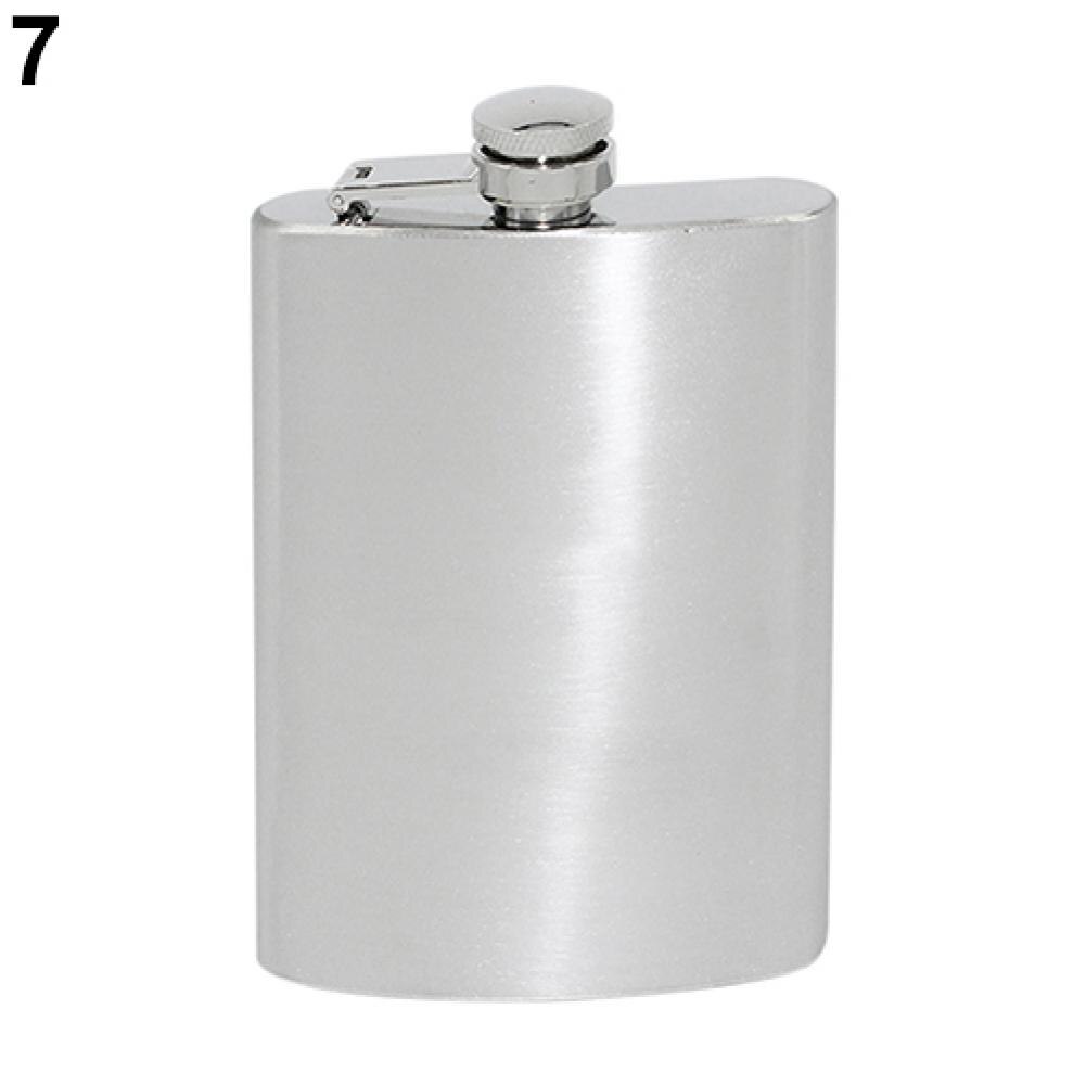 Hip Flask Pocket Stainless Steel Alcohol Wine Liquor Whiskey Screw Cap Outdoor Travel Portable Useful Drinker Bottle Drinkware: 7 Oz