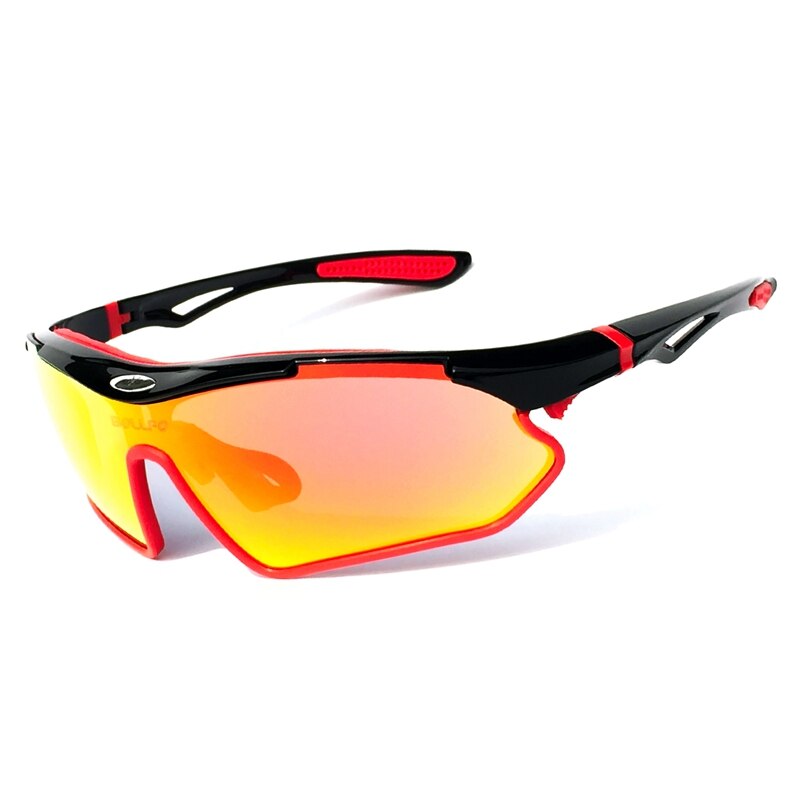 Gafas de ciclismo polarizadas para hombre UV400 MTB, gafas deportivas, gafas de sol para ciclismo, gafas de sol para ciclismo, gafas de pesca: black-red-red