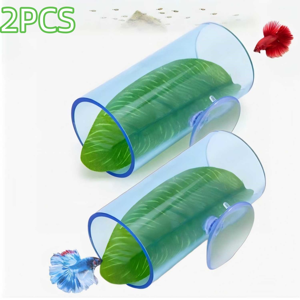 1/2Stck Betta Fisch Acryl Rohr Tunnel Hohl Aquarium Dekorationen Für Bessere Beobachtung Fische Verbessert Betta der Gesundheit: Hellgrün