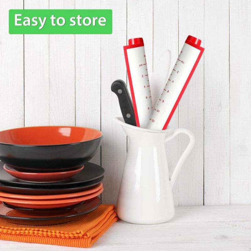 Large Size Silicone Baking Mat Pastry Rolling Kneading Pad Kitchen Pizza Dough Non-stick Pastry Mat with Scale Cooking Pad