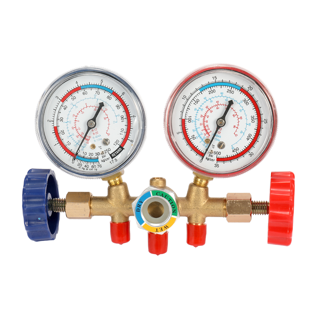 CT-536 Airconditioning Manometer Koelmiddel Manometer Set met Slang en Haak voor R12 R22 R404A R134A