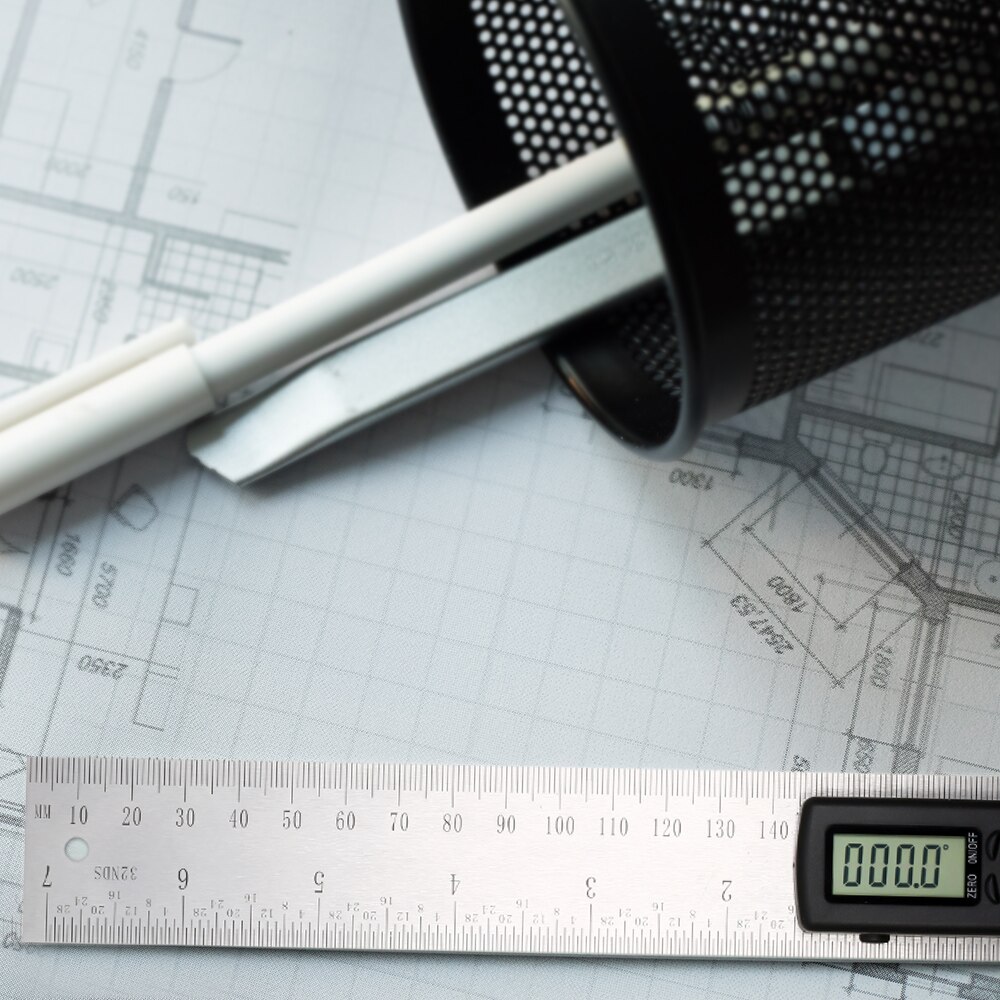 GemRed règle d'angle numérique 2-en-1 goniomètre jauge d'angle en acier inoxydable clinomètre de recherche d'angle en 200mm de longueur
