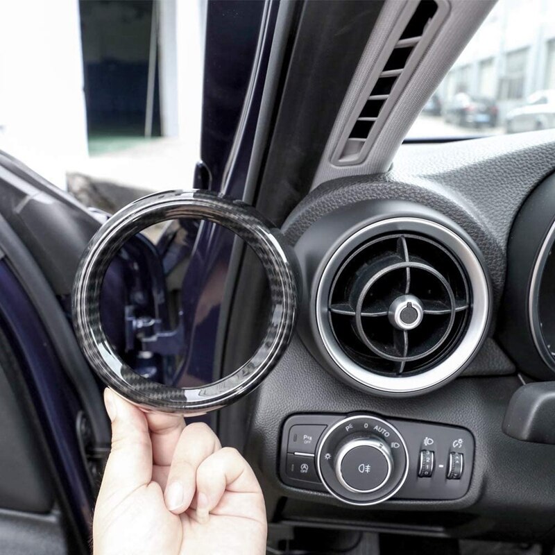 Auto Side Airconditioning Vent Outlet Cover Trim 2 Stuks Voor Alfa Romeo Giulia Auto Accessoires (carbon Fiber)