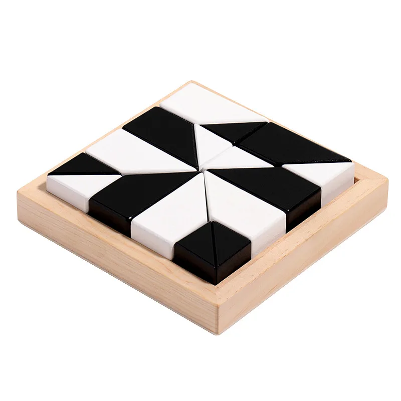 Educational Wooden Puzzle Blocks Early Childhood Logic Thinking Training Table Game Intellectual Toys for Children