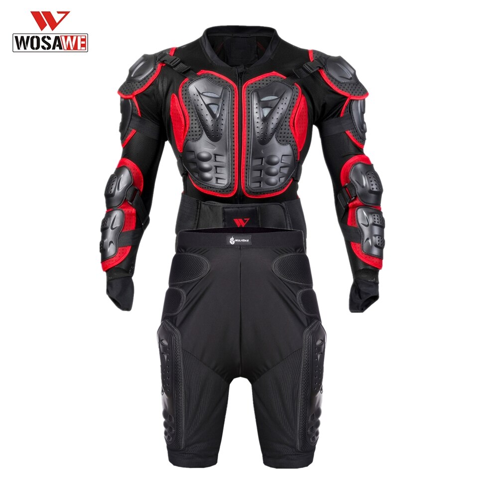 WOSAWE Full Body Motorcycle Armor Jacket Motocross Armor Gear Chest Protective Shoulder Hand Joint Protection Winter S-XXXL