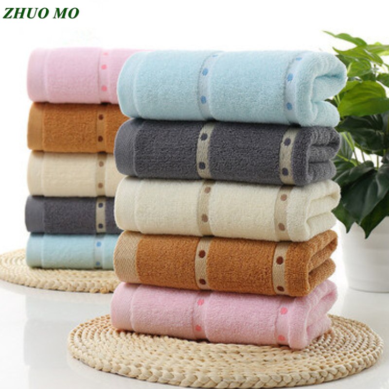 Juego de toallas de algodón para el hogar, paño suave y absorbente para adultos, hombre y mujer, ideal para ducha de acampada y baño, color rosa, novedad, 2 unids/lote