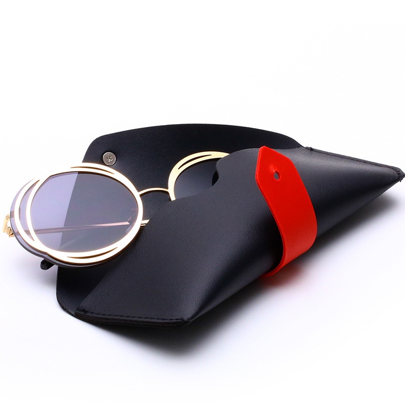 Iboode pu læder brille etui cover solbriller læsebrille holder briller solid opbevaringsboks pose brillebeskytter