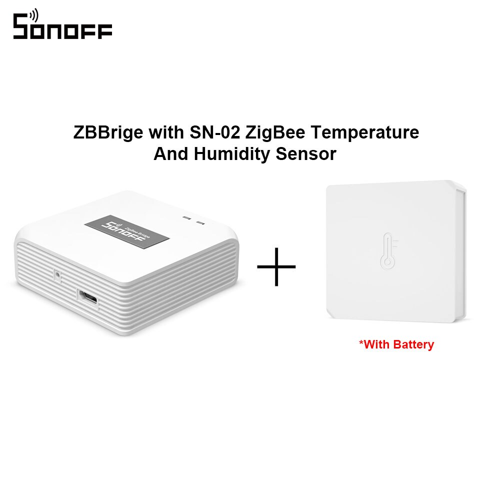 Itead SONOFF SNZB-02 ZigBee Temperature Humidity Sensor Real Time Monitor Via e-WeLink App Works with SONOFF ZigBee Bridge IFTTT: SN-02 with ZB Bridge