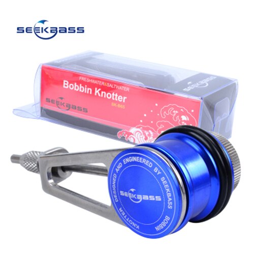 SEEKBASS KNOT ASSIST KNOTTING MACHINE GT KNOT MACHINE FISHING TOOL winder fishing bobbin knotter: BLUE