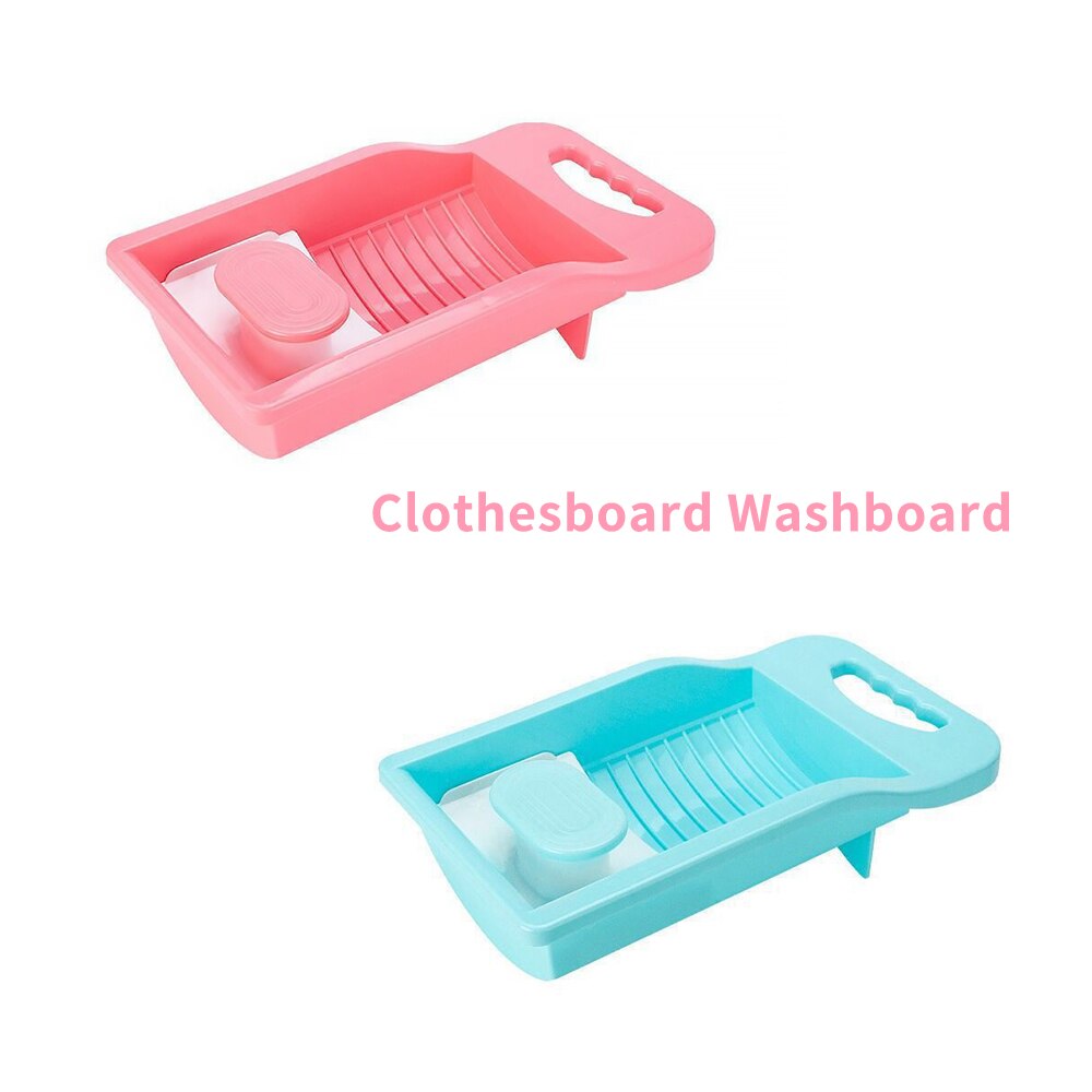 Plastic Washtub With Washboard Thick Laundry Basin Wash Baby Underwear Plastic Laundry Basin Clothe Cleaning Tool