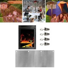 Patio Heater Reflectors Shield Heat Focus Foldable Natural Gas Propane Outdoor High Temperature Resistant Cloth