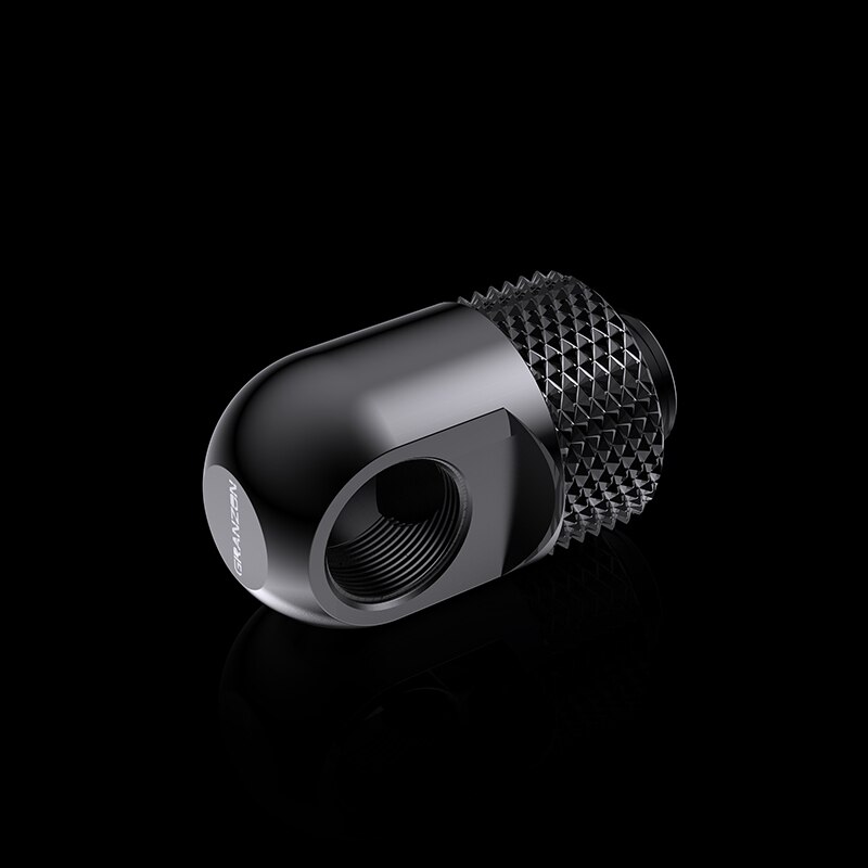 Waterkoeling fittingen, 90 graden hoek draaibare buisaansluiting, G1/4 watergekoelde schroefdraad haakse connector PC (zilver