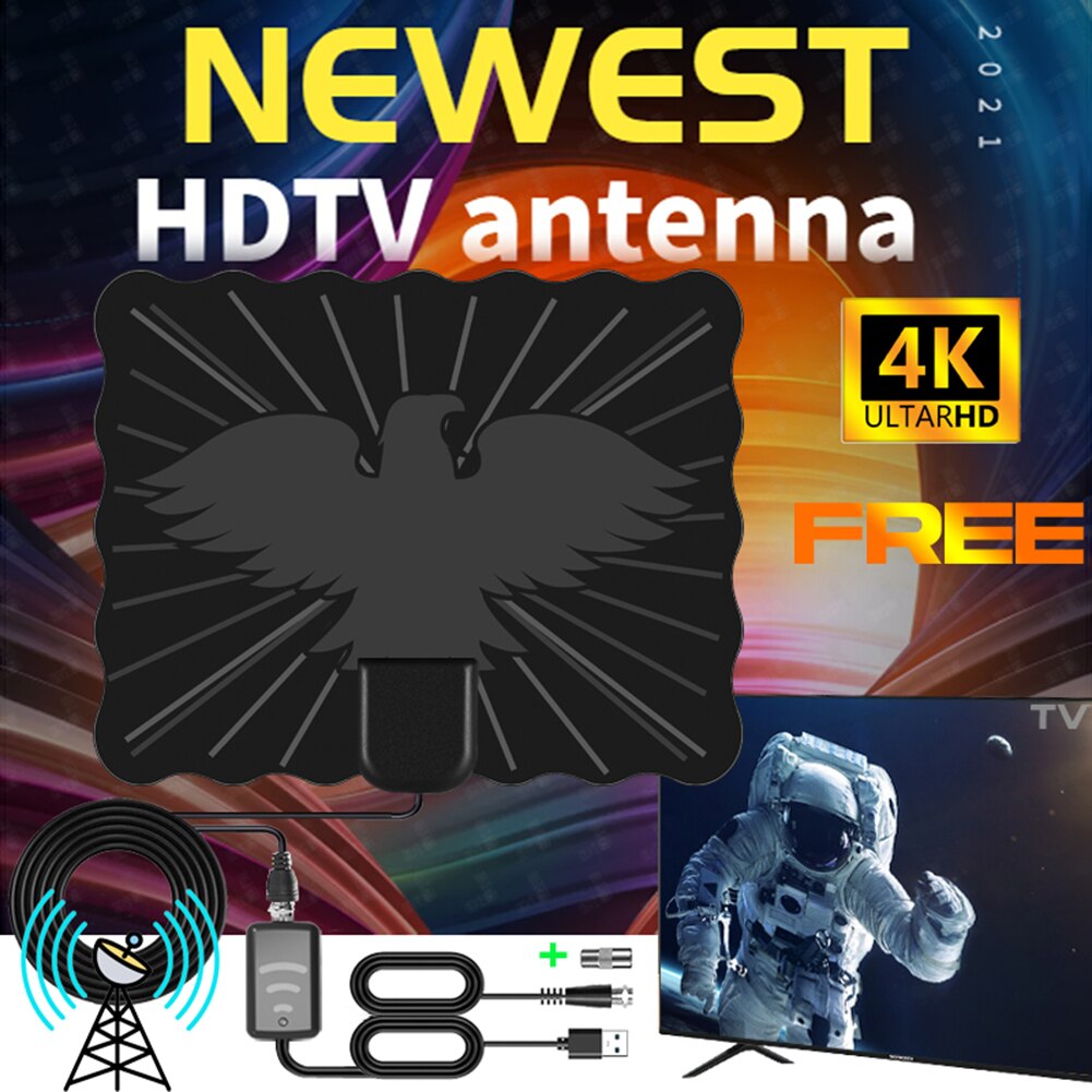 Indoor 1500 Miles Digitale Antena Tv Antenne Amplified Hdtv Antenne 4K Antenne Met Versterker Booster Lokale Kanaal Uitzending