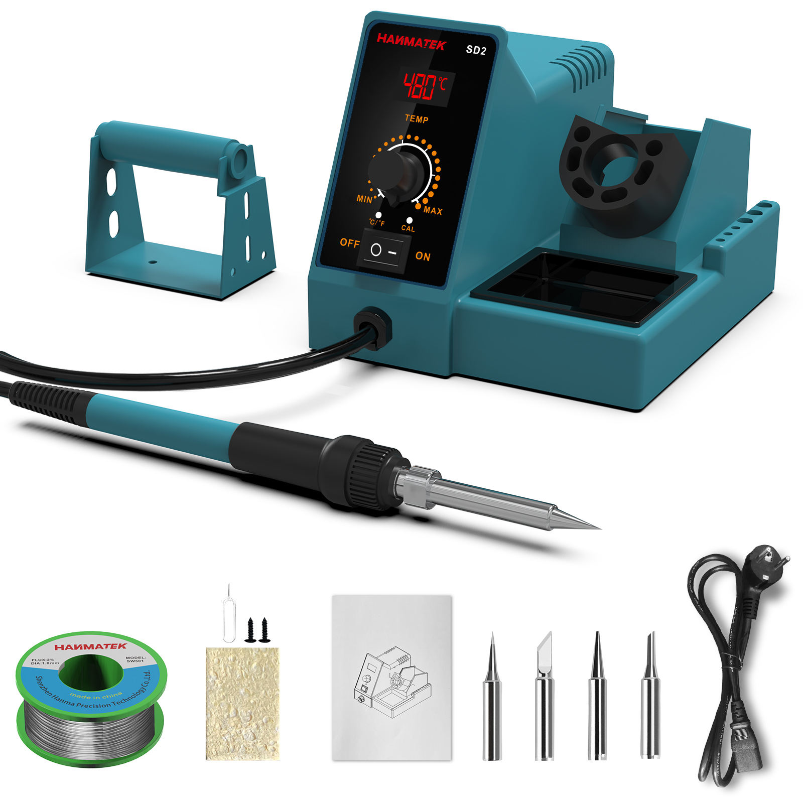 HANMATEK – Station de soudage antistatique SD1/SD2 60W, avec affichage numérique, température constante réglable, pour la maison