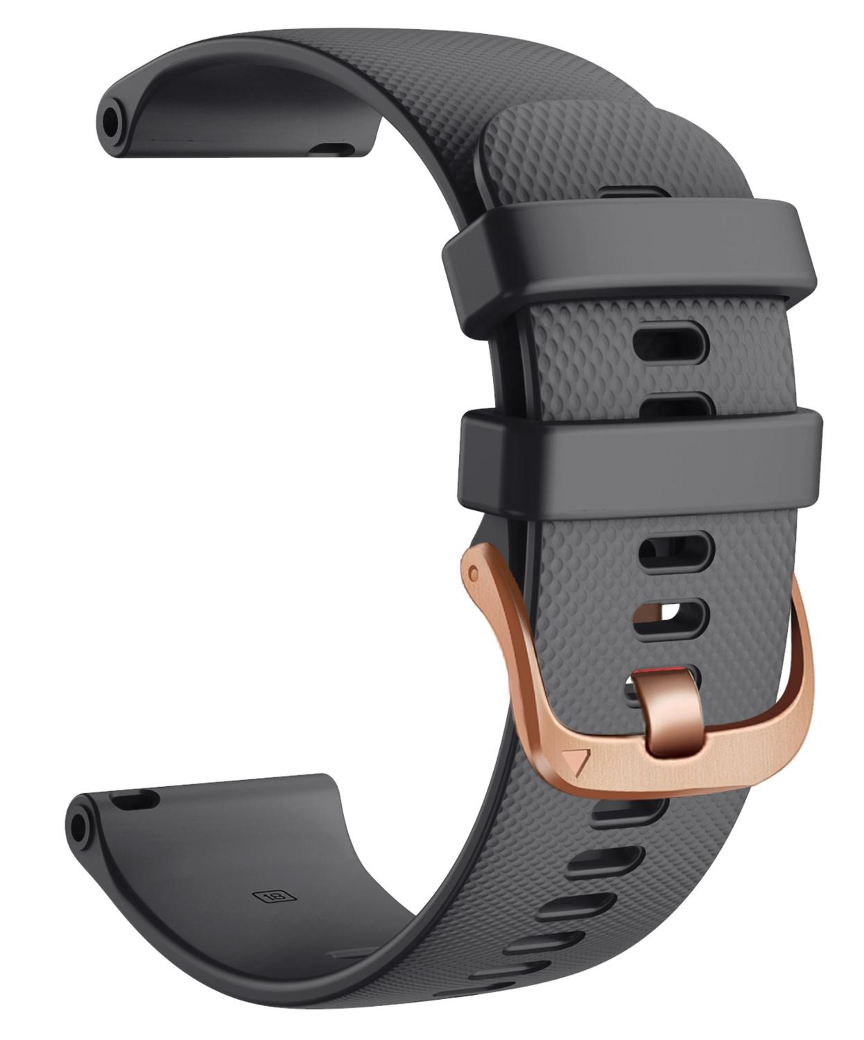 Pour garmin Vivomove3S/Vivoactive 4s 18mm Silicone remplacement wirst Bracelet pour Huawei B5/Huawei montre 18mm/Huawe honour1 Bracelet: Black