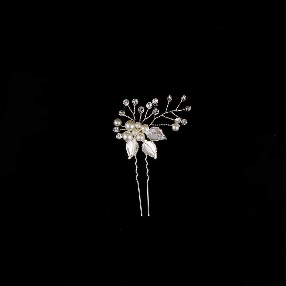 Peines para el pelo de la boda para la novia Cristal Diamantes de imitación perlas mujeres horquillas novia tocado accesorios de la joyería del pelo: 2