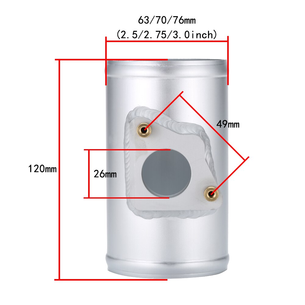 R-EP Luftstrømssensor Adapter - Aluminium - Luftinntak Rørfeste 63/70/76mm