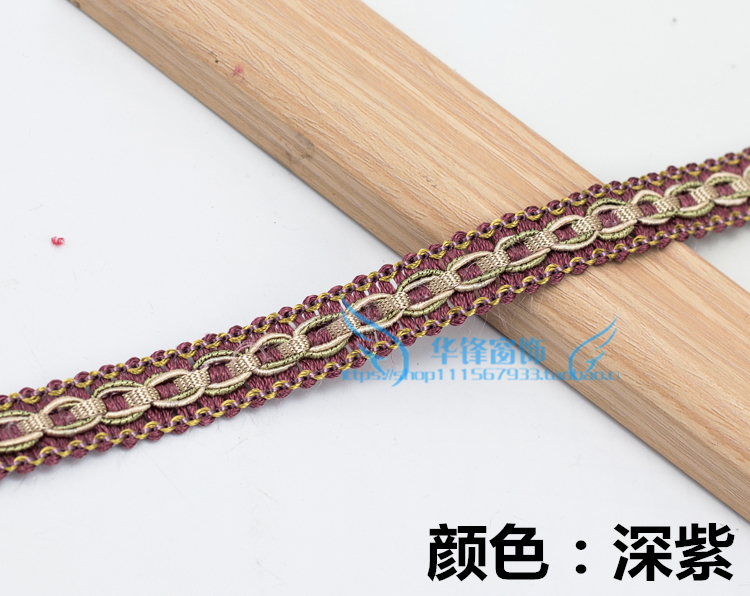 11M Gordijn Accessoires Sofa Kussen Fringe Curve Kant Trim Lint Gevlochten Kant Diy Craft Naaien Accessoires Decoratie Stof: Black Nickel