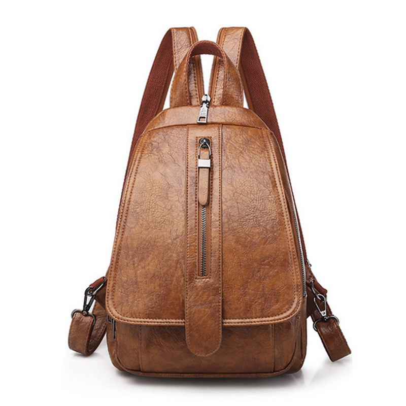 sac à dos femmes en cuir sacs à dos femme sac à bandoulière grand sacs d'école pour adolescentes voyage sac à dos: brown-1