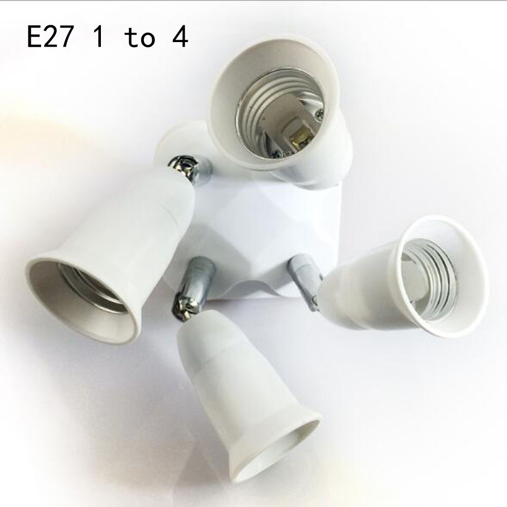 E27 1 tot 3/1 tot 4/1 tot 5 Lamp Holder Bulb Socket Splitter Lampvoet Brandwerende houder Adapter E27 Converter Socket Spllitter: E27 1 to 4