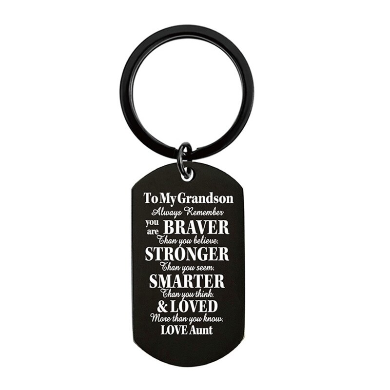 To Your Love Grandson Keychain Supplies Love Pendant Jewelry Bright Color To Your Love Grandson Keychain D5QA: BK-26