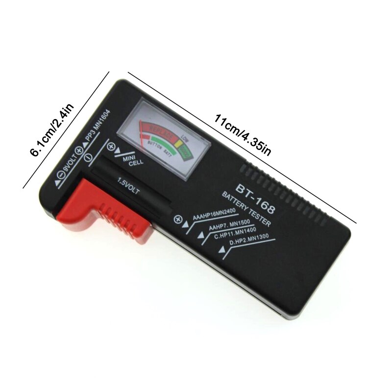 Universal Battery Checker Battery Tester Capacity Check Tool for AA AAA 9V 1.5V Button Cell Batteries Quickly Determine