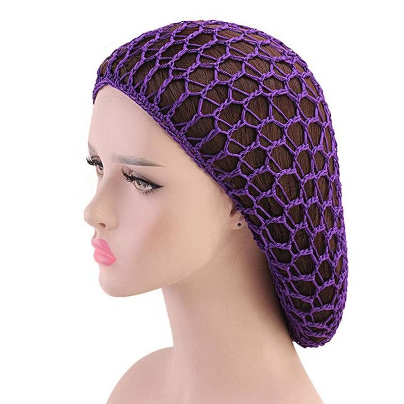 Kvinder håndlavet hæklet hår net snood mesh turban sovehue slouchy strik hue axyd: 10
