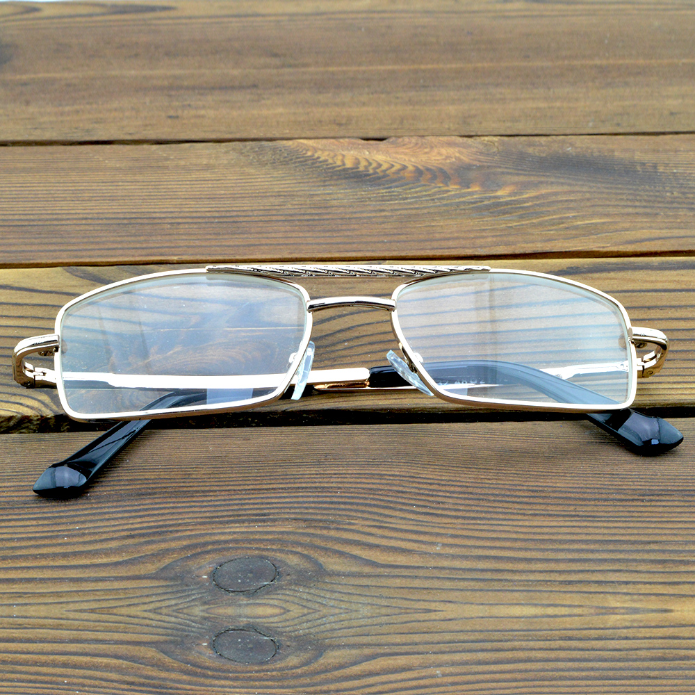 Lentes de vidro resistentes à abrasão, ponte dupla, estrutura retangular, óculos de leitura, + 0,75, + 1, + 1,25, + 1,5, + 1,75, + 2, + 2,5, + 2,75 a + 4