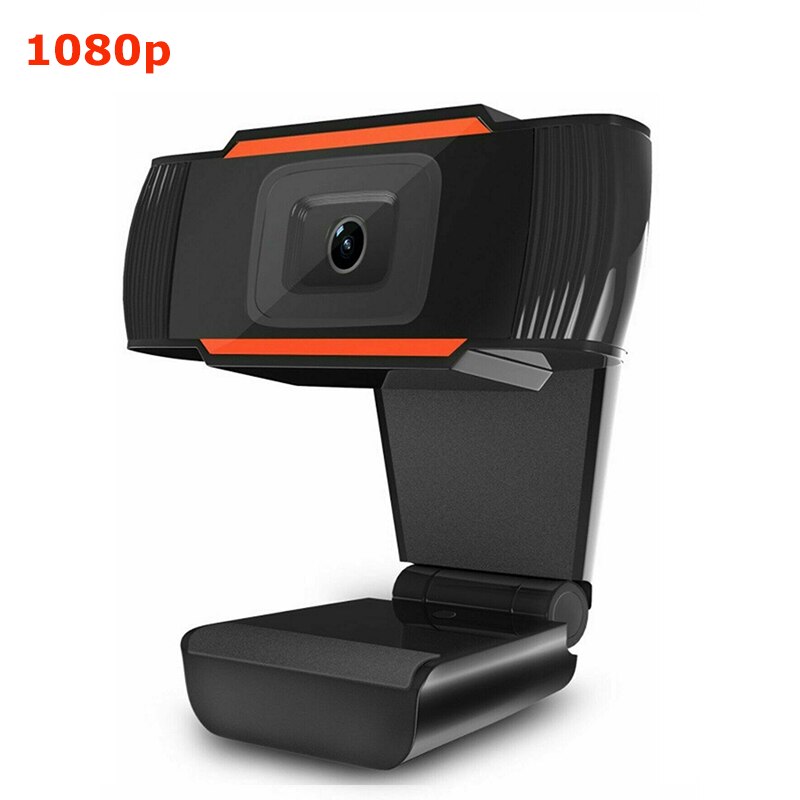 1080P 480P Hd Webcam Met Microfoon Draaibaar Pc Desktop Web Camera Mini Computer Webcamera Video Opname Werk Computer randapparatuur: 1080p orange