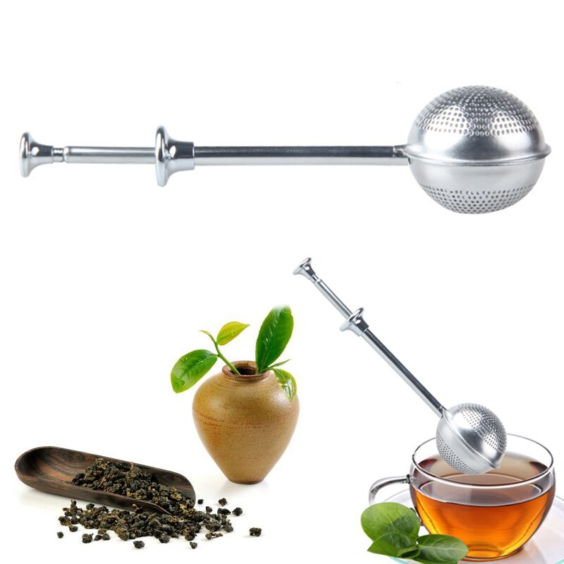 Passoire à thé en maille en acier inoxydable, infuseur à thé en métal réutilisable, filtre à feuilles en vrac, passoire à thé vert, accessoires de cuisine: Default Title
