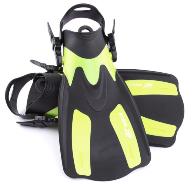 DIVING Swim Fins Adult Short Scuba Snorkeling Shoes Swimming Fins Diving Fins with Heel