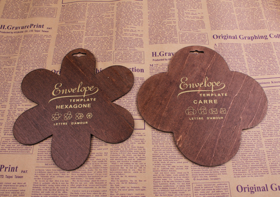 wooden Square envelope template,Six-square envelope Manual stencil mould make envenlops(ss-5928)