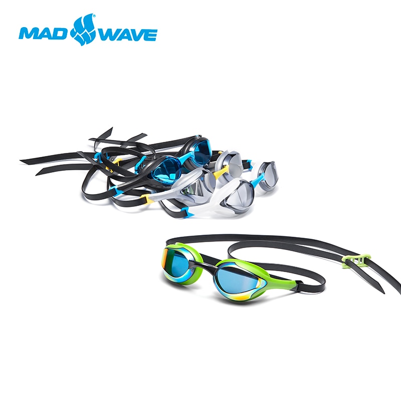 Madwave adulto nuotare Goggle Occhiali anti-nebbia Impermeabile Gara di Nuoto Occhiali Professionale Occhiali da vista di Trasporto libero