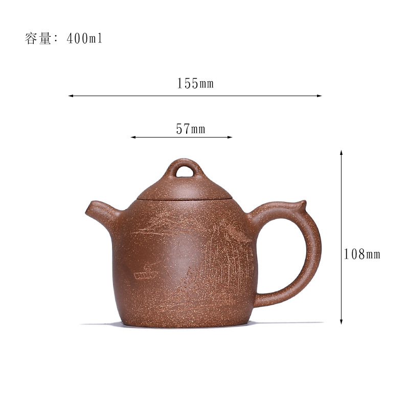 Yixing handgjord tekanna lila lera kung fu vattenkokare drinkware skicka box