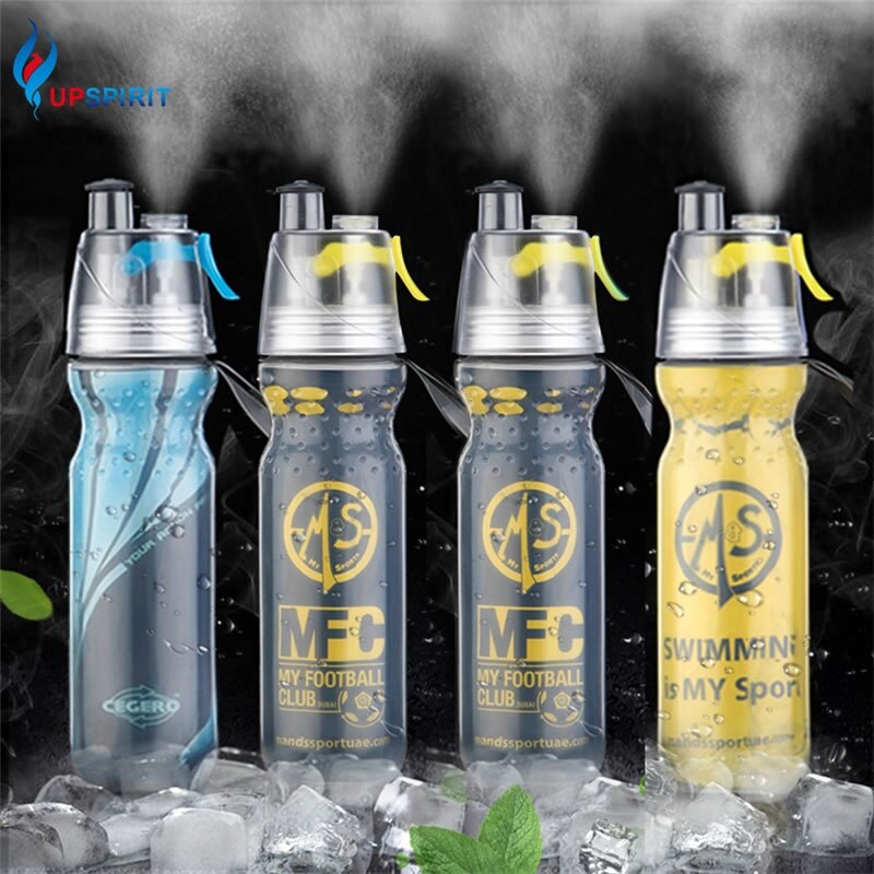 Upspirit 500ml vand sprayflaske høj kapacitet drikke kedel bærbar udendørs sport rejse protein shaker drinkware