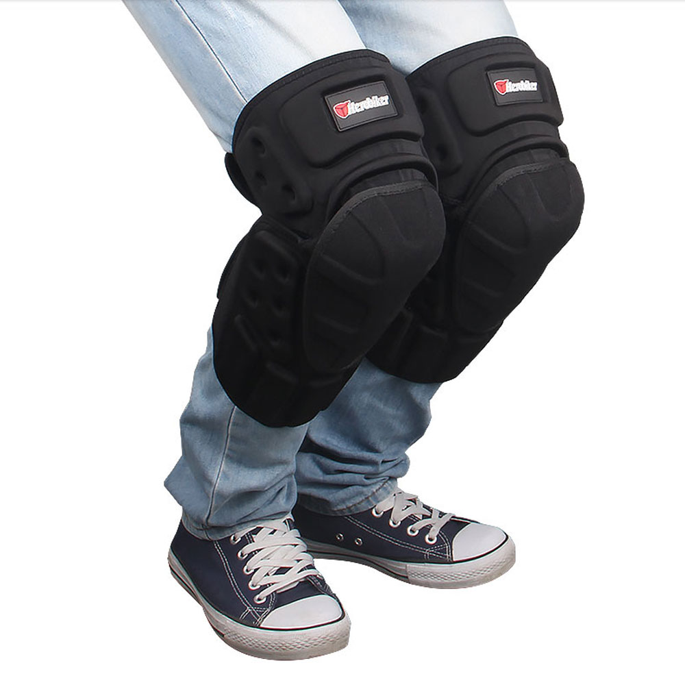 HEROBIKER-rodilleras para motocicleta, Protector de rodilla para Motocross, equipo de protección, color negro