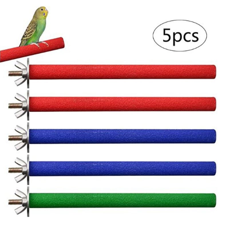 5 stk træfugleaborre med ru overflade på papegøjetyggelegetøjsaborrerstativ til næbfodslibning til papegøje cockatiel parakit conure