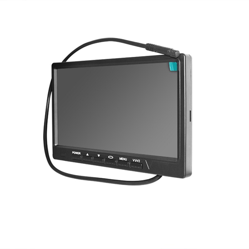 7 inch tft lcd-monitor hd-kleuren auto-achteruitkijkmonitor 2- kanaals video-ingang auto-onderdelen