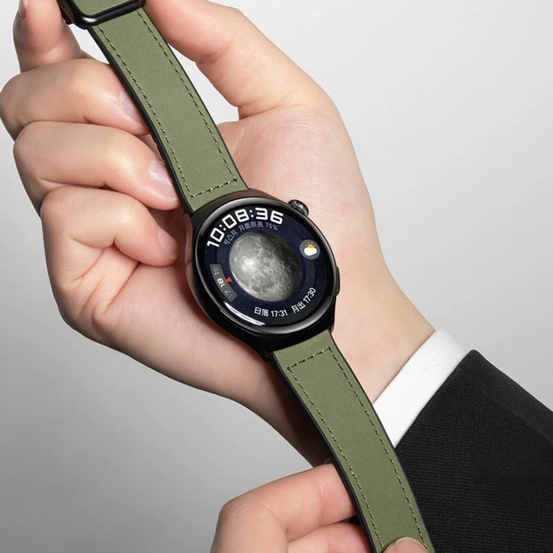 Silikon lærrem til xiaomi watch 2 pro  s4 s3 s2 s1 pro active 22mm magnetisk rem til mi watch color miwatch 2 unisex