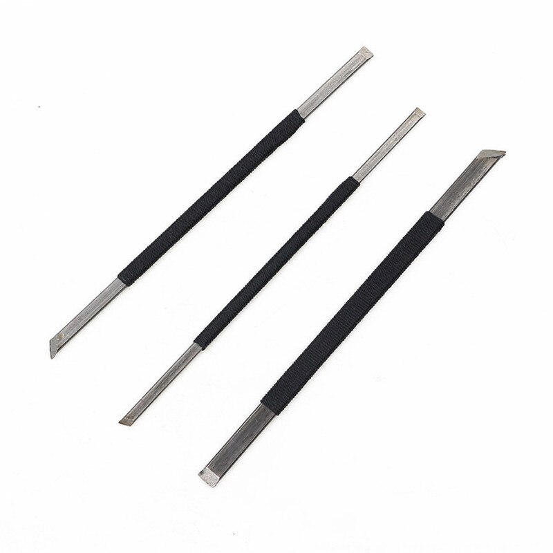 3 Stk/set Shoushan Stenen Carving Knife Kunstenaar Houtbewerker Handgereedschap Staal Beitel Set Met Opbergtas Graveren Tool