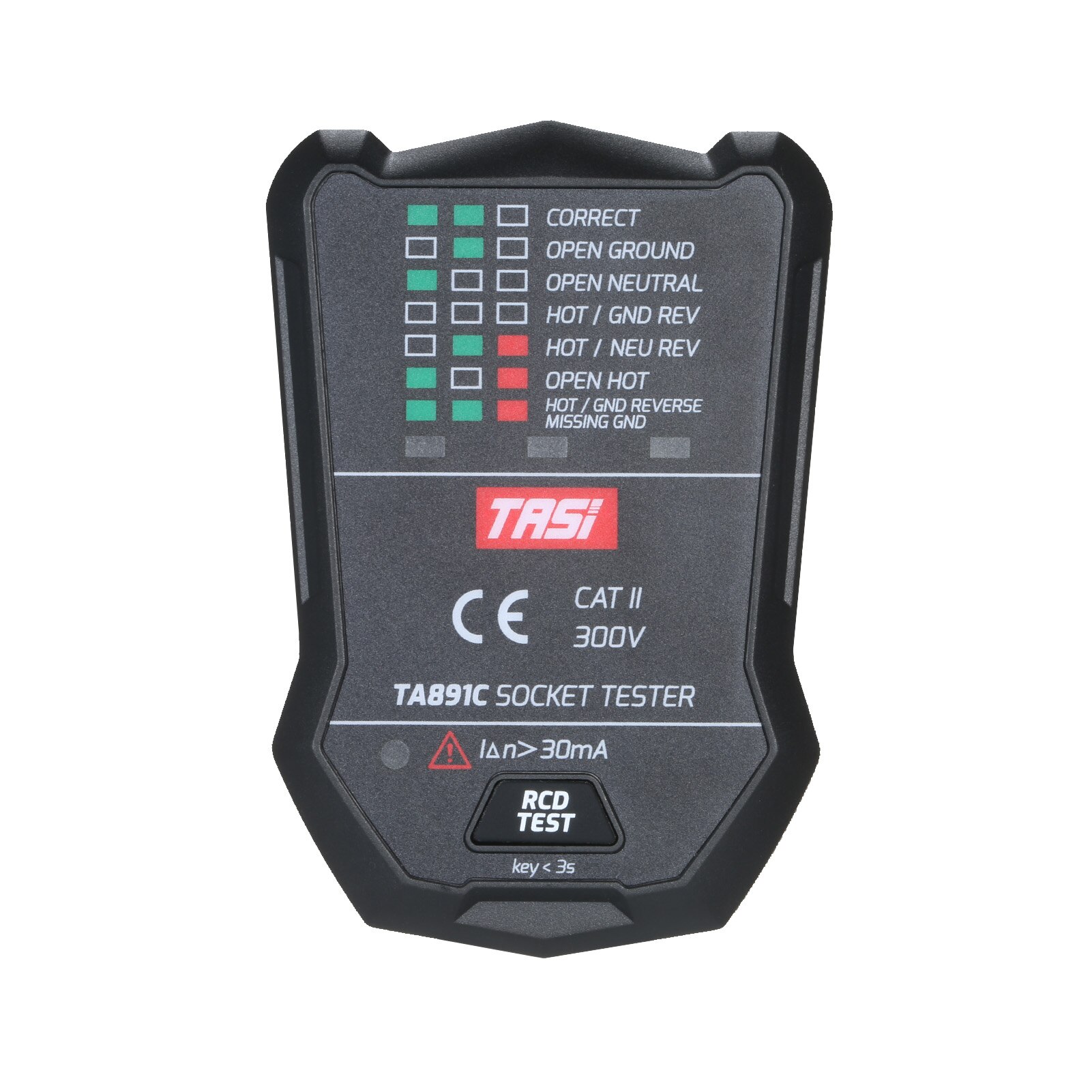 Support Testeur De Prise électrique Avec Mousqueton - Pour Mesures R1+R2 Et Fonction Zéro