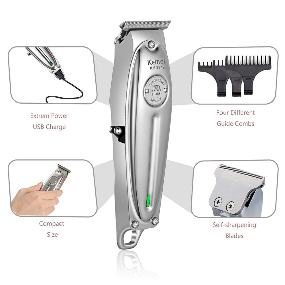 Electric Hair Trimmer Beard Trimer Cordless Rechargeable Beard Hair Clipper Shaver Beard Hair Cutting Machine