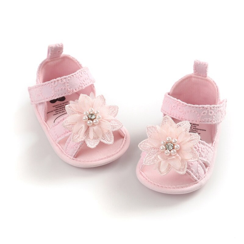 0-18M Peuter Baby Meisje Borduurwerk Bloemen Patroon Prinses Sandalen Schoenen Kant Bloem Hoofddeksels Set