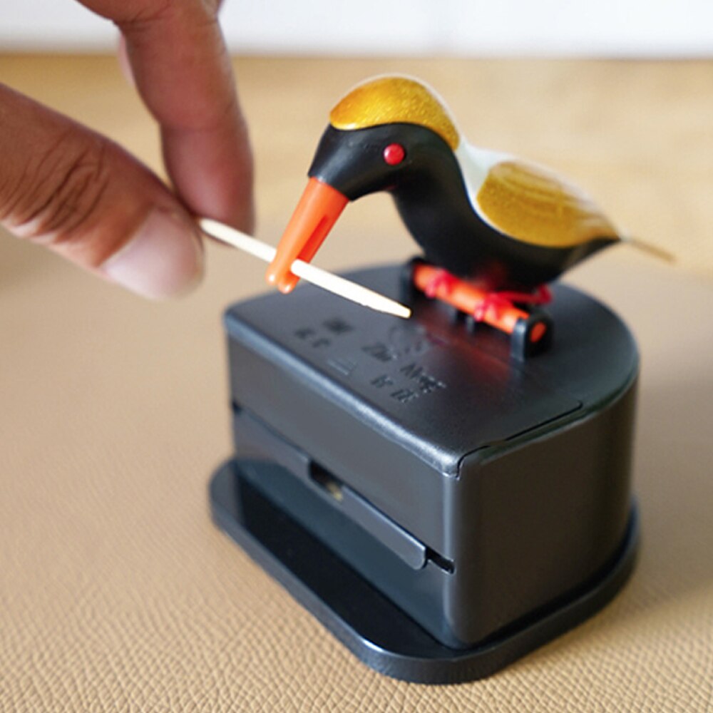 Kleine Vogel Tandenstoker Doos Keuken Automatische Push-Type Huishoudelijke Tandenstoker Houder Dier Restaurant Tandenstoker Houder