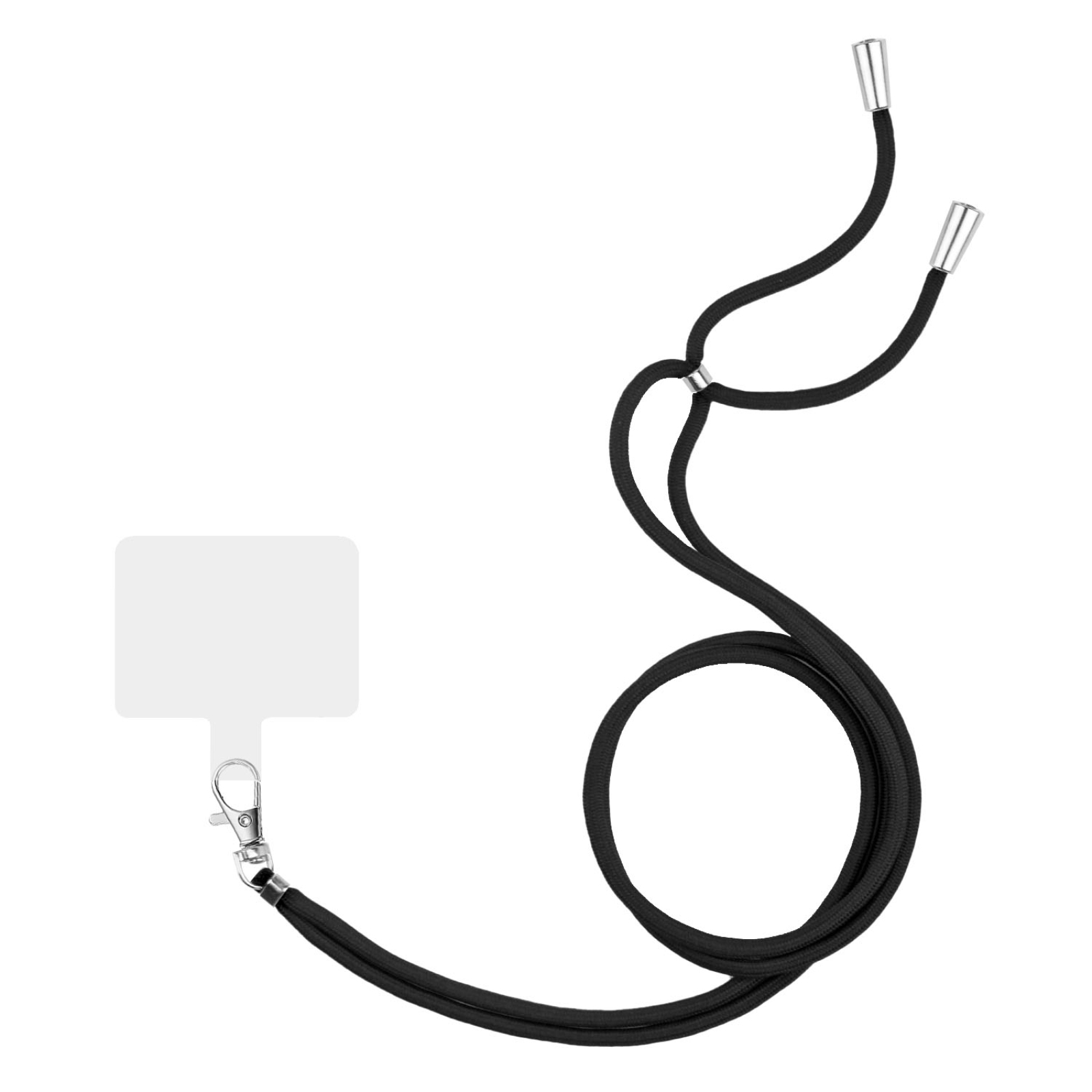 Universal Mobile Phone Lanyard For with almost any phone and case combination Cellphone Lanyard: Silver / Gray